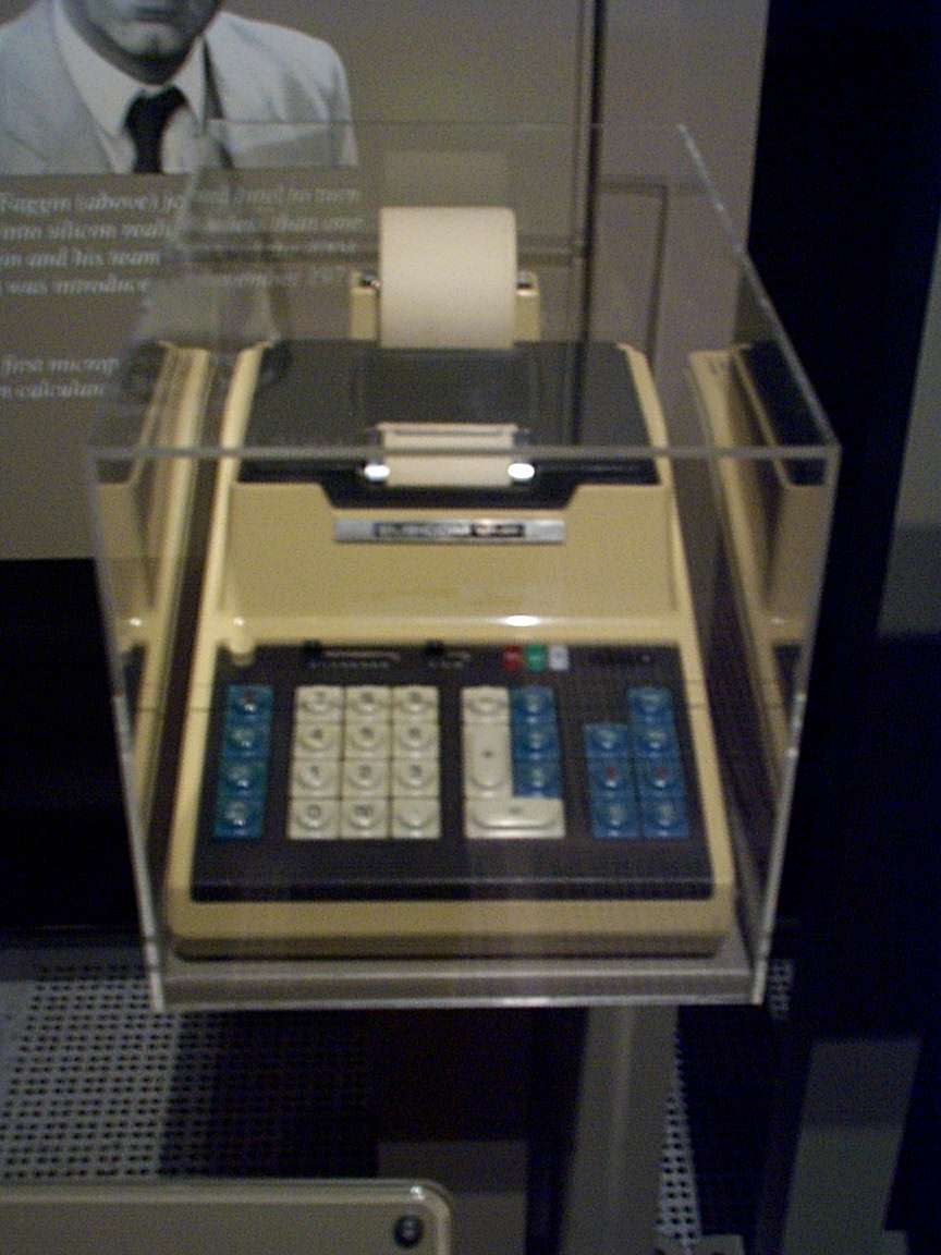 Busicom calculator which used the 4004 microprocessor.